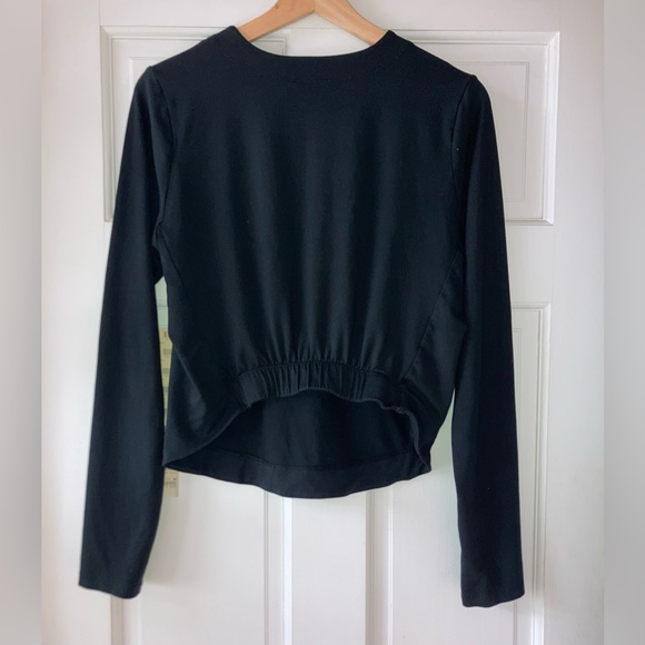 Nike Black Long Sleeve Cropped Top S - Picture 4 of 7